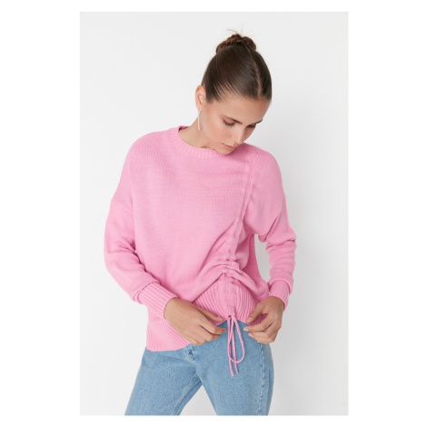 Trendyol Pink Tunnel Detailed Knitwear Sweater
