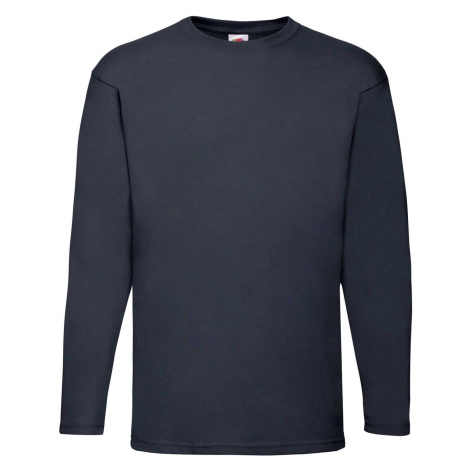 Navy Value Men's Long Sleeve T-shirt Fruit of the Loom