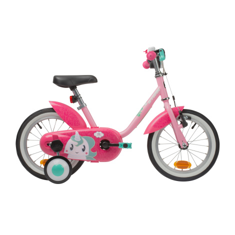 BTWIN 14-palcový bicykel pre deti od 3 do 4,5 roka 500 Jednorožec RUŽOVÁ