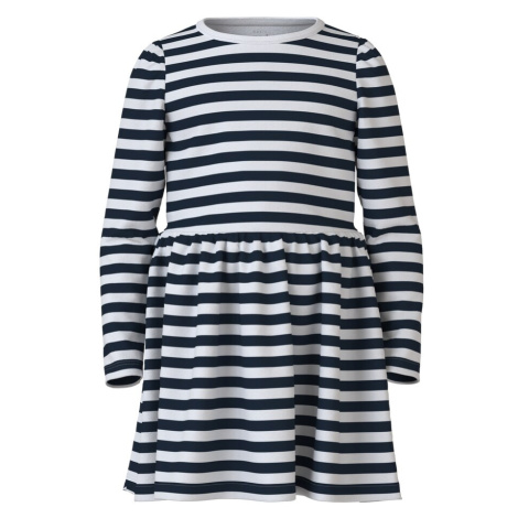 NAME IT Šaty 'NMFVivia'  námornícka modrá / biela
