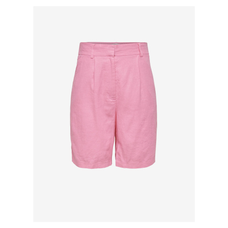 Pink Women's Shorts with Linen ONLY Caro - Women