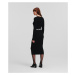 Šaty Karl Lagerfeld Lslv Logo Knit Dress Black