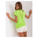Light green blouse with a heart on the back
