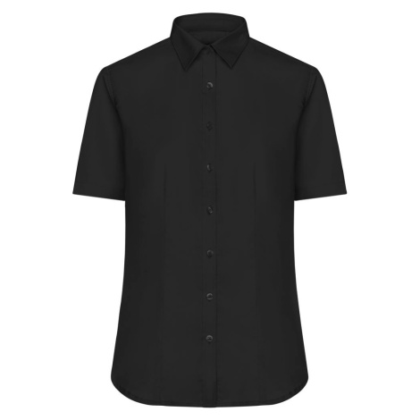 James & Nicholson Dámska košeľa s krátkym rukávom JN683 - Čierna