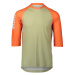 POC Cyklistický dres s krátkym rukávom - MTB PURE 3/4 - zelená/oranžová