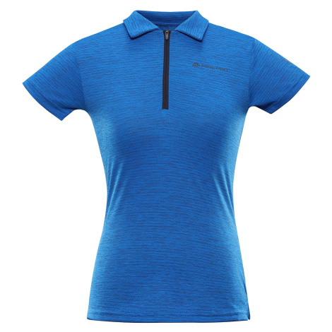 Dámské rychleschnoucí polo triko ALPINE PRO DONNA electric blue lemonade