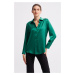 Gusto Satin Shirt - Green