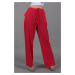 Madmext Fuchsia Crinkle Fabric Basic Women's Beach Trousers