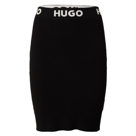 HUGO Sukňa  čierna / biela Hugo Boss