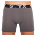 Men's boxers Styx long sports rubber dark gray