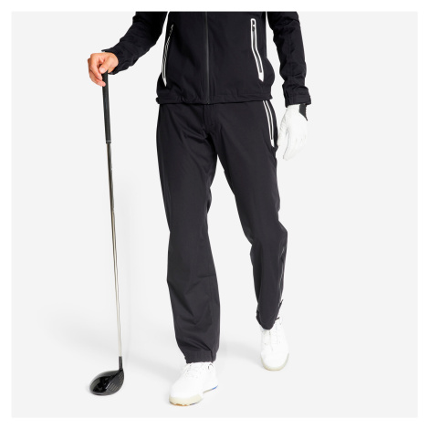 Pánske golfové nohavice do dažďa RW500 čierne INESIS