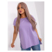 Light purple asymmetrical plus size blouse