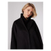 Simple Prechodný kabát PLD510-03 Čierna Relaxed Fit