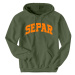 Separ mikina University Hoodie Military Green