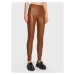 Remain Kožené nohavice Snipe Leggings Leather RM1508 Hnedá Slim Fit