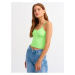 Dilvin 3528 Elastic Crop Top-neon Green