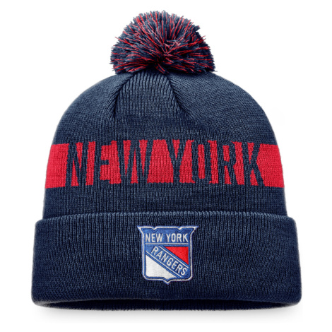 New York Rangers zimná čiapka Fundamental Beanie Cuff with Pom