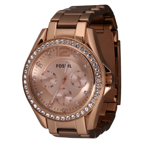 FOSSIL Analógové hodinky 'Riley'  ružové zlato