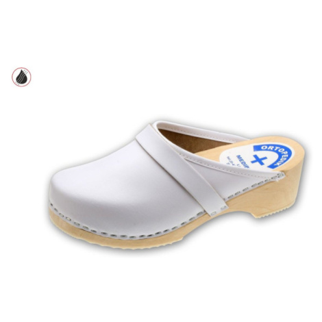 MEDIBUT Zdravotná obuv - dreváky, vzor 03-44, biela, veľ. 44 TOW006286
