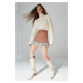 Trendyol Camel Hem Plush Detailed Super Mini Woven Skirt