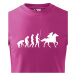 Detské tričko pre milovníkov koní - Evolúcia jazdkyne