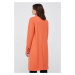 Vlnený kabát PS Paul Smith oranžová farba, prechodný,