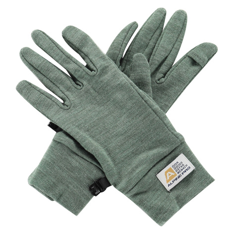 Merino wool gloves ALPINE PRO SILASE loden frost