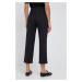 Vlnené nohavice Lauren Ralph Lauren dámske, čierna farba, rovné, vysoký pás