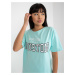 Mint loose T-shirt with print