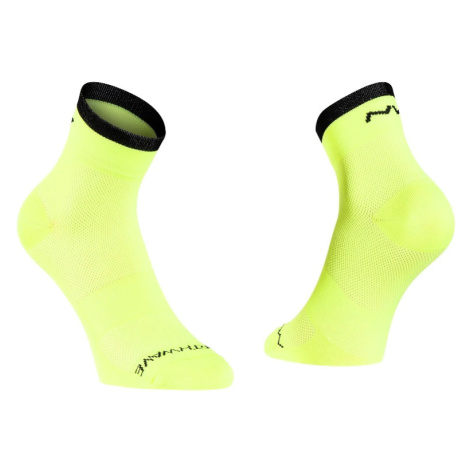 Cyklistické ponožky NorthWave Origin Mid Yellow Fluo/Black North Wave