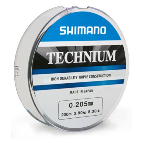 Shimano vlasec technium 200 m tmavý-priemer 0,25 mm / nosnosť 6,10 kg