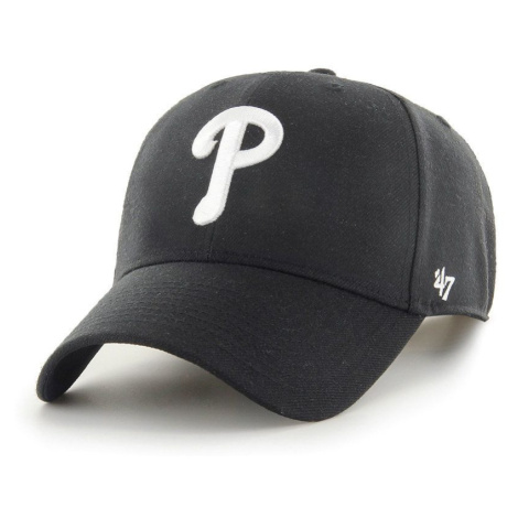 Čiapka 47 brand MLB Philadelphia Phillies čierna farba, s nášivkou