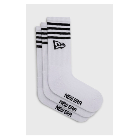 Ponožky New Era (3-pak) biela farba