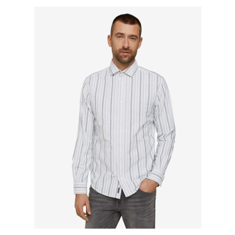 Light Grey Men's Striped Shirt Tom Tailor - Men