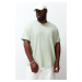 Trendyol Plus Size Mint Oversize Pohodlné Základné 100% Bavlnené Tričko