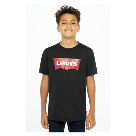 Detské tričko Levi's čierna farba, s potlačou Levi´s