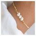 OLIVIE Strieborný perlový náramok GOLD 8720