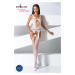 Passion BS057 white - Bodystocking Farba: Biela