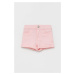 Detské krátke nohavice Levi's ružová farba, jednofarebné,