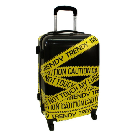 Žlto-čierny detský cestovný kufor &quot;Trendy&quot; - veľ. M