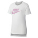 Nike NSW TEE DPTL BASIC FUTURA G Dievčenské tričko, biela, veľkosť