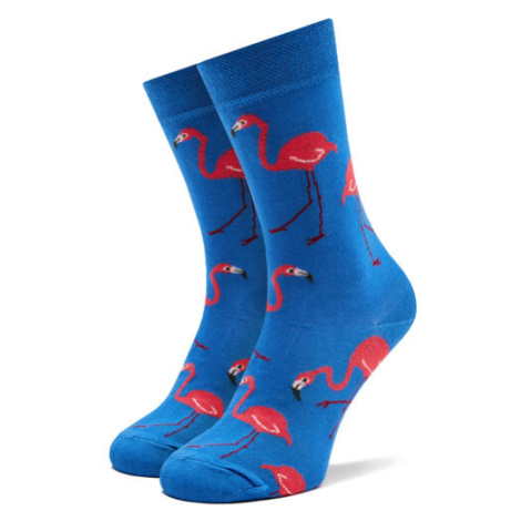 Funny Socks Ponožky Vysoké Unisex Flamingos SM1/02 Modrá