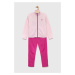 Detská tepláková súprava adidas G BL ružová farba
