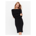 Calvin Klein Úpletové šaty Iconic K20K205753 Čierna Slim Fit