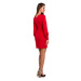 K027 Mini šaty s puzdrovými rukávmi - červené