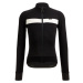 SANTINI Cyklistický dres s dlhým rukávom zimný - ADAPT WOOL - čierna