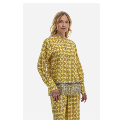 Košeľa La Martina Woman Shirt Printed Poplin Žltá