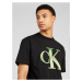 Calvin Klein Jeans Tričko  pastelovo zelená / svetlozelená / čierna