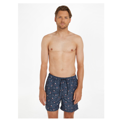Dark blue men's swimwear with Tommy Hilfiger Underwear print - Men