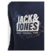 Jack & Jones Junior Mikina 'Map'  námornícka modrá / svetlomodrá / oranžová / biela